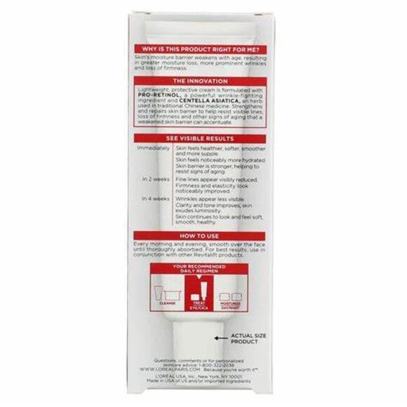 L`Oreal Paris Revitalift CicaCream Anti-Wrinkle Skin Barrier Repair ~ NEW!!! - Picture 3 of 4